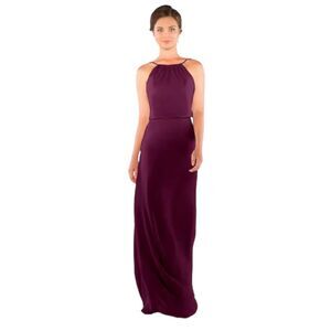 SORELLA VITA‎ Bridesmaid Dress Burgundy Sz 20 Prom Chiffon Lined Full Length